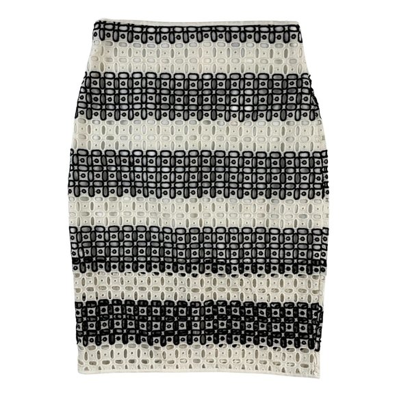Banana Republic Skater Eyelet Skirt Black ••• main image 0